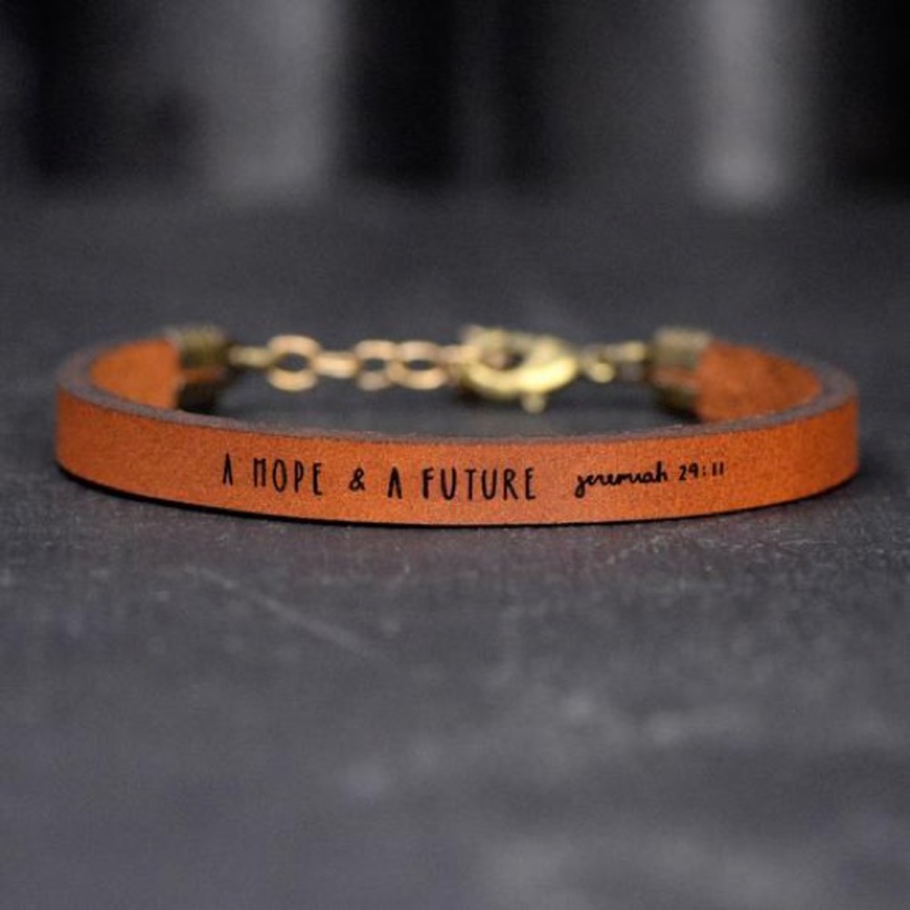 A Hope and A Futre - Leather Bracelet